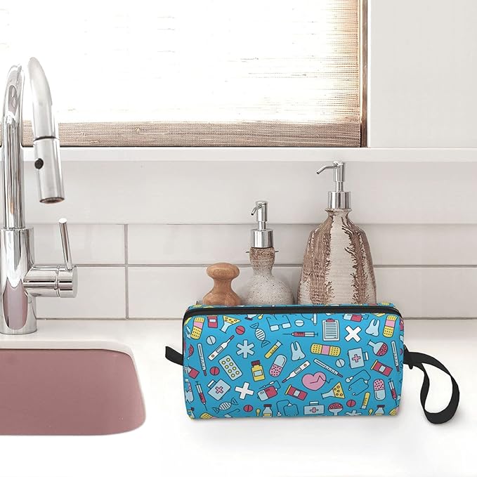 YISHOW Nurse Equipment Makeup Bag Adorable Travel Cosmetic Toiletry Organizer Case for Women