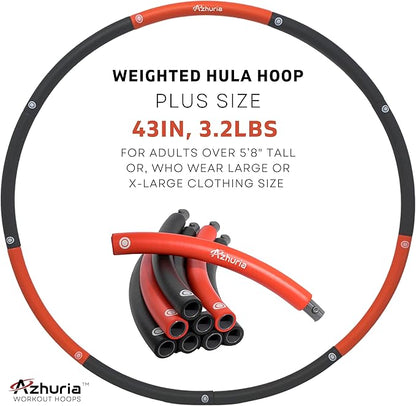 Weighted Hula Hoop Plus Size 3.2lb Weight, 43in Diameter
