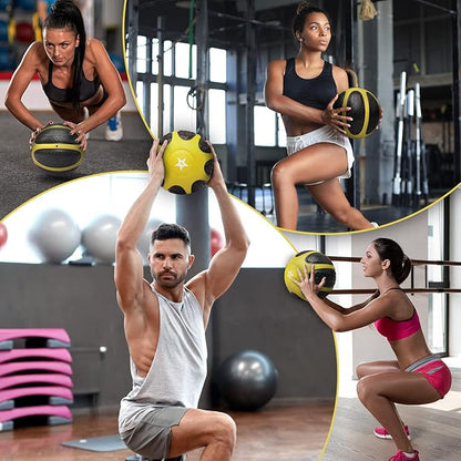 Yes4All Medicine Ball with Dual Texture Grip 6/8/10/12LBS