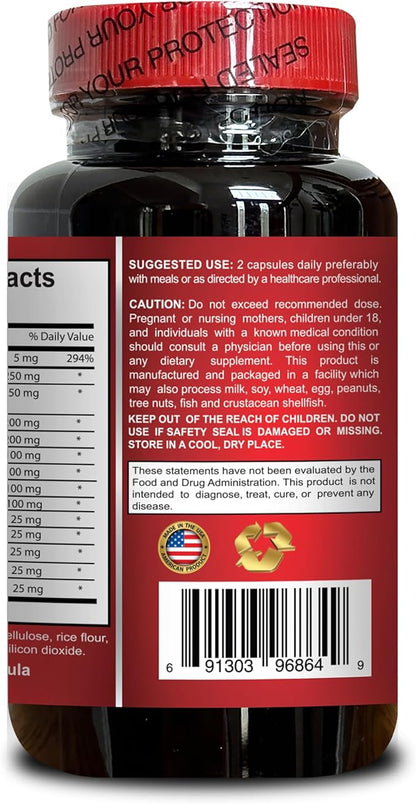 URIC Acid Formula - Kidney Herbal Supplements Pills, Natural Uric Acid, Uric Acid Control, Uric Acid Flush, Uric Acid Vitamins for Men and Women - 1 Bottle 60 Capsules