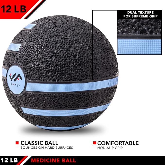 JFIT Medicine Exercise Ball with Dual Texture