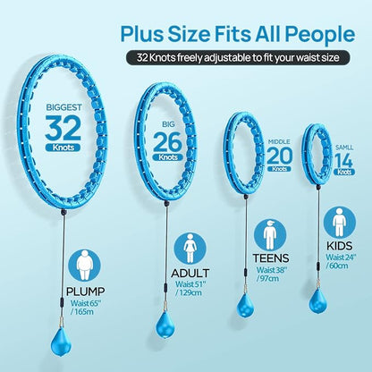 Weighted Exercise Hoop Plus Size 32 Detachable 2 in 1 Abdomen