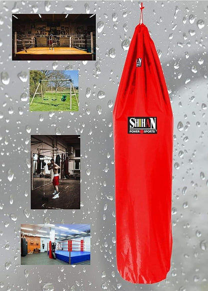 SHIHAN Power Sports Boxing Bag Cover Waterproof RED 5-6ft x 24inch Diameter Large Bag Punch Bag Outdoor Protection for Your Boxing Bag Ideal for freestanding Strike Bags