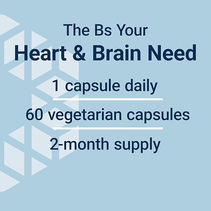 Life Extension Homocysteine Resist - For Heart & Brain, Cognitive Health Support Supplement – Vitamin B2, B6 & B12 + Folate - Once-Daily, Non-GMO, Gluten-Free - 60 Vegetarian Capsules
