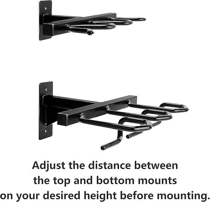 Gun Rack, Gun Rack Wall Mount for Rifles and Shotguns, Rifle Rack - Heavy Duty Steel, 3-Slot