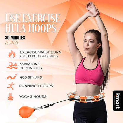 K-MART Smart Hula Ring Hoops 24 Detachable 360 Degree