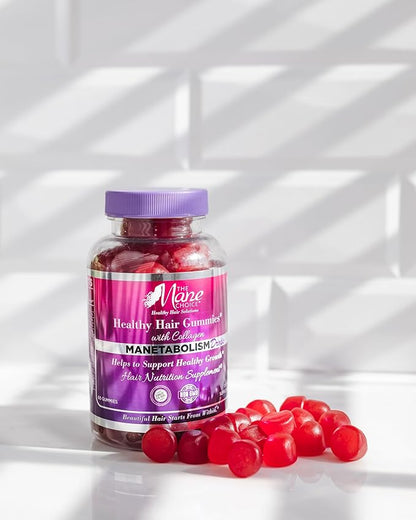The Mane Choice MANETABOLISM Drops Healthy Hair Vitamins with Collagen (60 Gummies) Hair Skin and Nails Vitamins, Hair Nutrition Supplements for Women & Men for Longer, Thicker and Healthier Hair