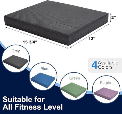 StrongTek Professional Foam Exercise Balance Pad - 15.8" 13" x 2", High-Density