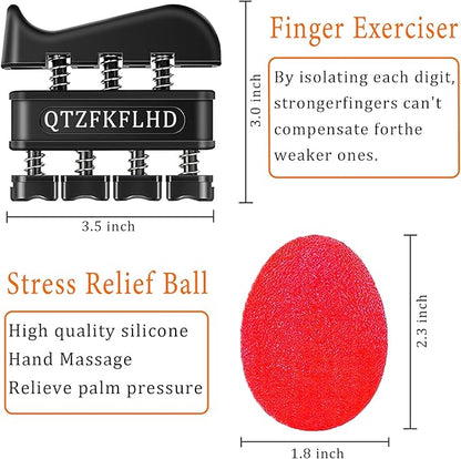 Grip Strength Trainer with Forearm Strengthener Recover(5 PCS)