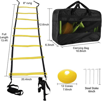 Yaegoo Speed Agility Training Set 1 Resistance 1 Agility 4 Steel 4 Adjustable 12 Disc