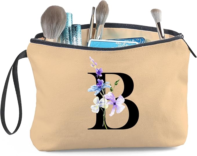 SEAMOON Birthday Inspirational Bridesmaid Proposal Team Small Gifts for Women Mom Aunt Teacher Sister Coworkers Makeup Cosmetic Bag Travel with Mirror Mothers Day Christmas Graduation B