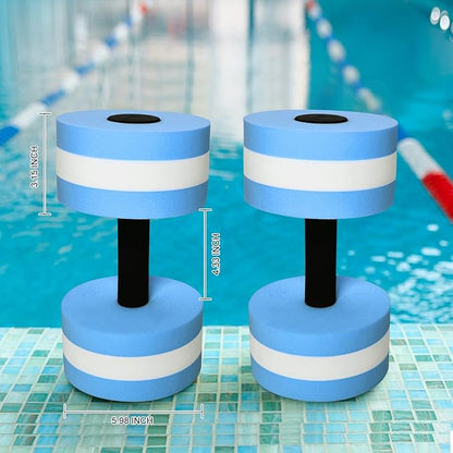 Timoo Aquatic Dumbells Set of 2 Water Dumbells Pool Resistance Water Weight Water Aerobics High-Density EVA-Foam Pool Fitness