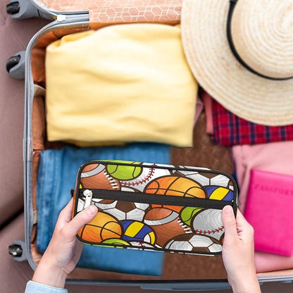 Sport Ball Travel Cosmetic Bag for Boy Men,Hanging Toiletry Bag,Waterproof Makeup Bag,Approved Hygiene Bag Shave Dopp Kit Organizer for Toiletries Shower Bathroom Carry-on Accessories Gifts
