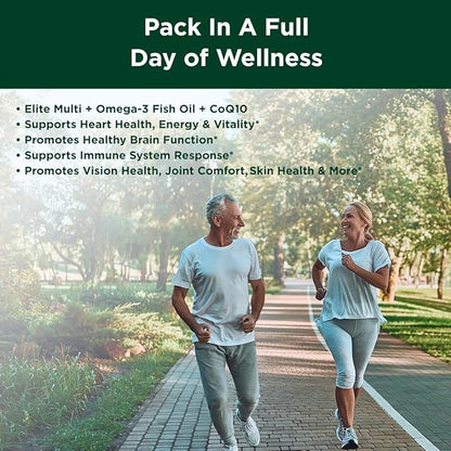 Purity Pack (Elite Multi + Fish Oil + COQ10) - Purity Products - 1280mg of EPA + DHA + Omega-3's from Ultra Pure Fish Oil - Power Packed with Vitamins, Minerals, Super Fruits & more - 30 To-Go Packets
