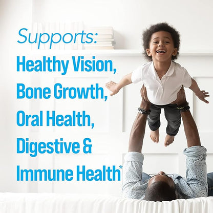 Culturelle Kids Complete Chewable Multivitamin + Probiotic for Kids, Ages 3+, 90 Count, Digestive Health, Oral Health & Immune Support - with 11 Vitamins & Minerals, Including Vitamin C, D3 & Zinc