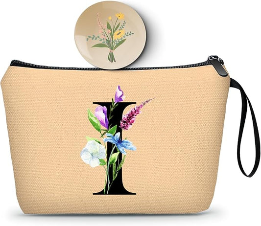 SEAMOON Birthday Inspirational Bridesmaid Proposal Team Small Gifts for Women Mom Aunt Teacher Sister Coworkers Makeup Cosmetic Bag Travel with Mirror Mothers Day Christmas Graduation I