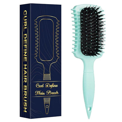 Curl Defining Brush, Volume Curly Hair Brush Products for Effortlessly Detangling Shaping and Styling Women's Men's Curls on All Wet or Dry Hair Types, Reduces Frizz (Green 1PC)