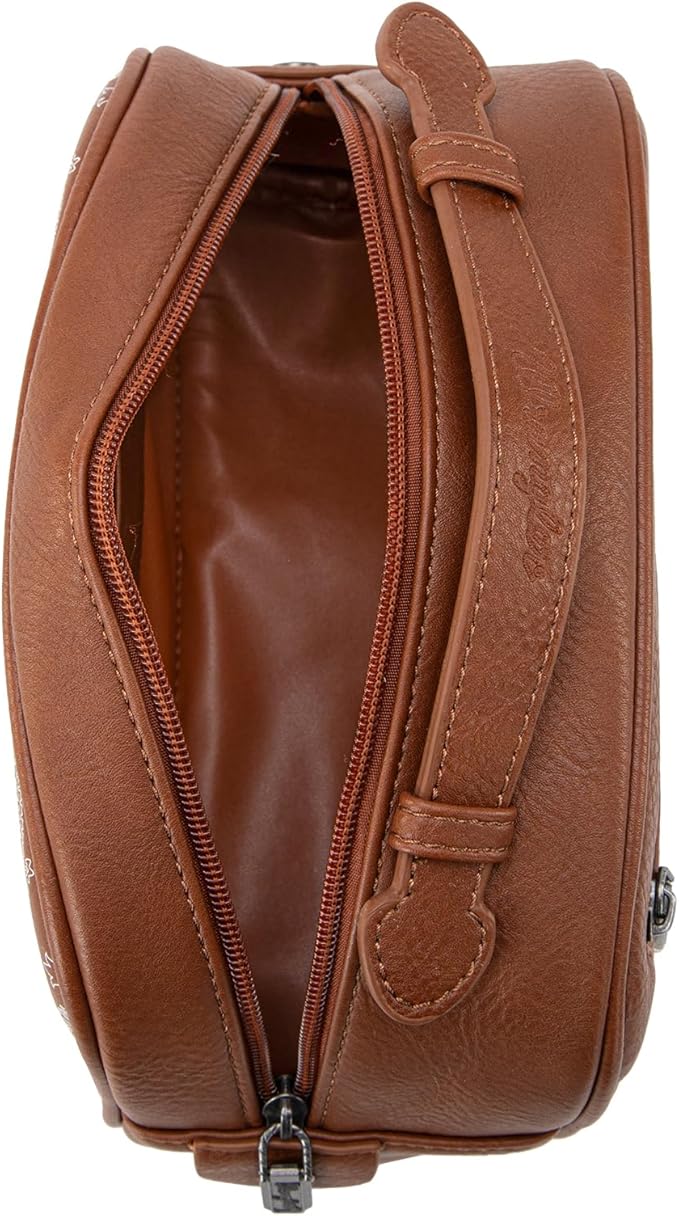 Wrangler Makeup Pouch Bag Mini Western Toiletry Purse Cosmetic Organizer Paisley Travel Pouch for Women