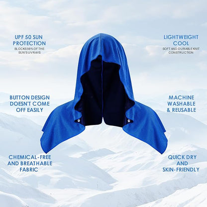 4 Pack Cooling Hoodie Towels for Neck and Face 50 Sun