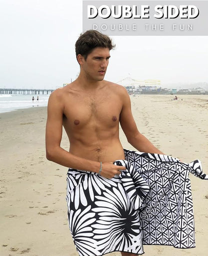 ECCOSOPHY Microfiber Beach Towel - Sand Free Towels 71x35 in