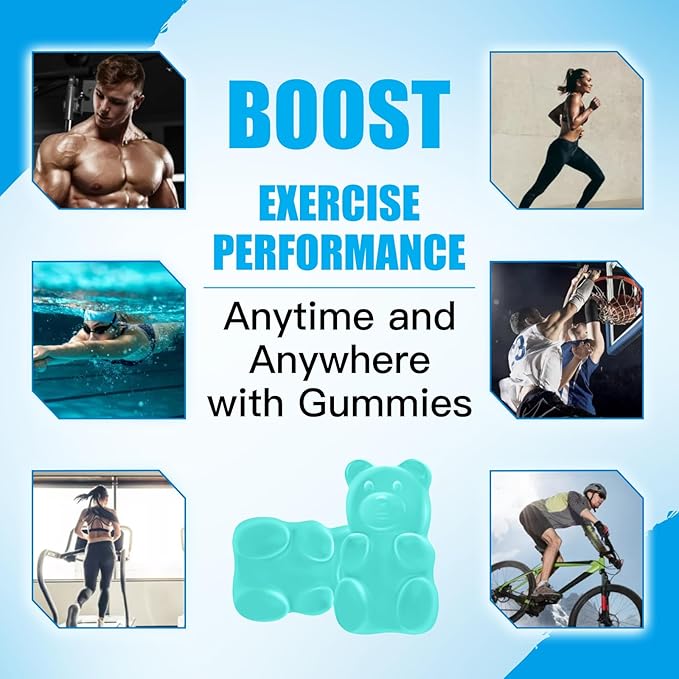 Creatine Monohydrate Gummies 5000mg for Men & Women, Chewables Creatine Monohydrate for Muscle Strength, Muscle Builder, Energy Boost, Pre-Workout Supplement(90 Count)-Blueberry