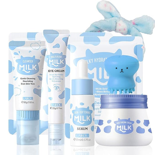 Milk Skin Care For Teens 10-12 Set, Milk Extract Skincare For Girls 10-12, Skin Care For Kids Daily Use, Moisturizing, Gentle, All Natural Milk Skincare Kids Skin Care Set For Girls Ages 8-12