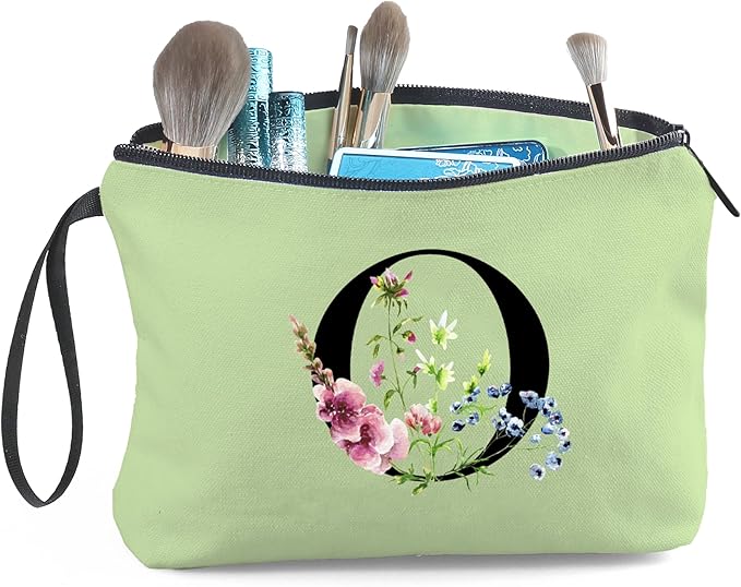 SEAMOON Happy Birthday Friendship Bridesmaid Team Gifts for Employees Women Mom Girl Daughter Teenage Personalized Make up Cosmetic Bag Travel with Mirror Mothers Day Christmas Graduation O