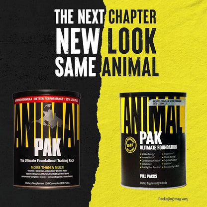Animal Pak - Convenient Multivitamin for Men & Women Daily All-in-One Vitamin & Supplement Pack - Zinc, Vitamins C, B, D, Amino Acids, and Immune Support - Sports Nutrition Performance - 30 Count