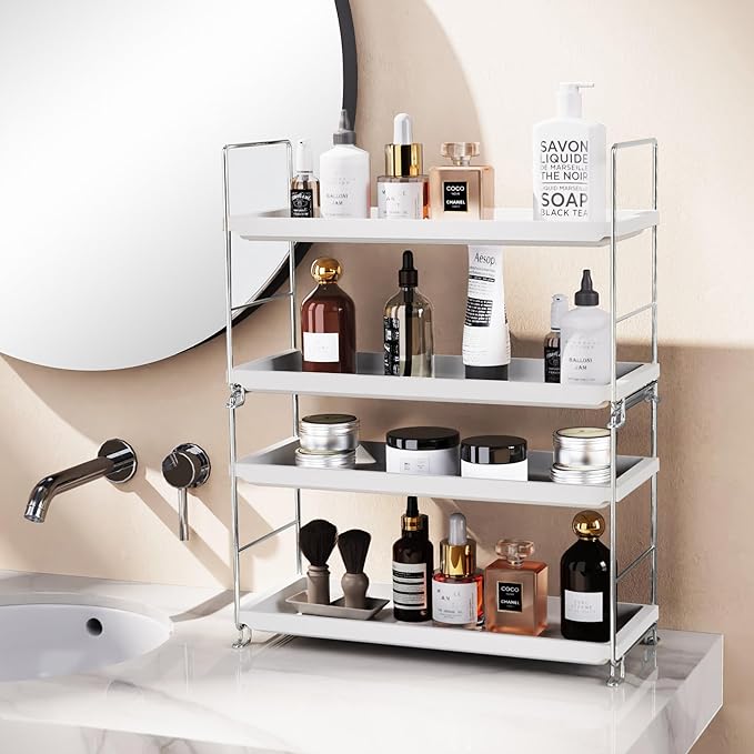 FSyueyun 2-Tier Makeup Shelf Organizer for Vanity