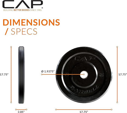 CAP Barbell Rubber Olympic Bumper Plate