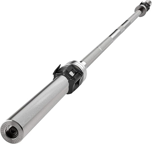 SereneLife Olympic Chrome Barbell Bar - 7- foot