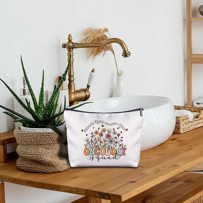 Oncology Nurse Gifts Makeup Bag - Thank You Gift for Oncology Nurse, Appreciation Gift for RN, Practitioner Nurse Week Gift, Graduation Gifts for Nurse Cosmetic Bag
