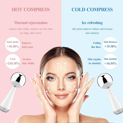 Cryo Sticks for Face - Facial Skin Care Tools for Women Face Eyes, Ice Globes-Cooling Massage Tools, Ice Globes for Face - 360 Rotating Unbreakable Stainless Steel Cooling Face Globes