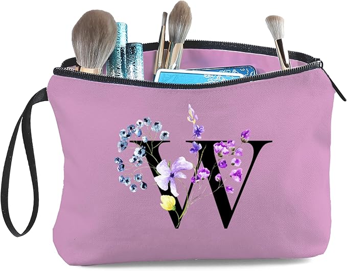 SEAMOON Birthday Inspirational Bridesmaid Proposal Team Small Gifts for Women Mom Aunt Teacher Sister Coworkers Makeup Cosmetic Bag Travel with Mirror Mothers Day Christmas Graduation W