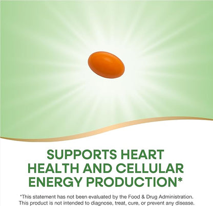 Nature's Way CoQ10 with Ubiquinone, Supports Heart Health*, Supports Cellular Energy Production*, 100 mg per Serving, 120 Softgels (Packaging May Vary)