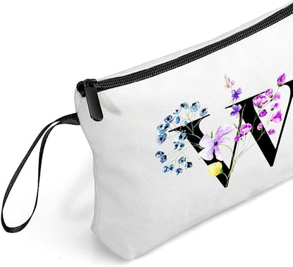 SEAMOON Women Birthday Unique Maid of Honor Friendship Gifts for Women Sister Bridesmaid Bride Personalized Travel Makeup Cosmetic Bag with Mirror Valentines Mothers Day Christmas Graduation W
