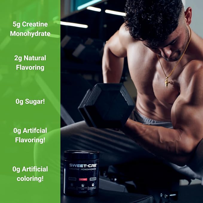 Creatine Monohydrate – 5g Creatine Monohydrate Powder – Advanced Creatine for Women and Men – Bulk Supplements Creatine – Delicious Fruit Punch Flavor – 9.8oz (40 Servings, Sour Apple)