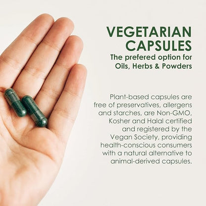 Capsuline Chlorophyll Colored Size 00 Empty Vegan Capsules - 1000 Count - Empty Veggie Pill Capsules - DIY Vegetable Capsule Filling - Empty Caps - Kosher Non-GMO Certified (Green)