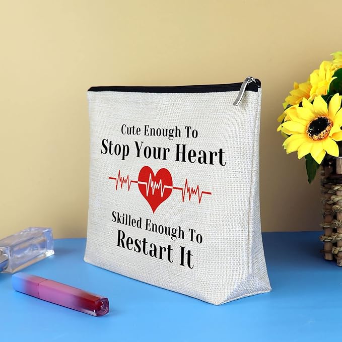 Nurses Gift Makeup Bag for Women Nurse Practitioner Gifts Cosmetic Bag Nurses Week Appreciation Gifts for Doctor Nurse Girlfriend Wife Valentines Gifts Nursing Student Graduation Gifts Make Up Bag