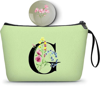 SEAMOON Maid of Honor Friendship Birthday Gifts for Women Her Aunt Sister Bridesmaid Coworkers Bride Personalized Makeup Cosmetic bag with Mirror Mothers Day Christmas Graduation G