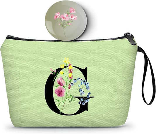 SEAMOON Maid of Honor Friendship Birthday Gifts for Women Her Aunt Sister Bridesmaid Coworkers Bride Personalized Makeup Cosmetic bag with Mirror Mothers Day Christmas Graduation G