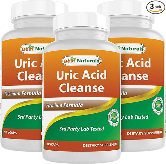 Best Naturals Uric Acid Cleanse Vitamins for Men and Women - 90 Veggie Capsules (90 Count (Pack of 3))