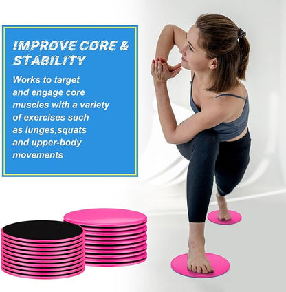 Jenaai 24 Pcs (12 Pairs) Core Sliders Exercise