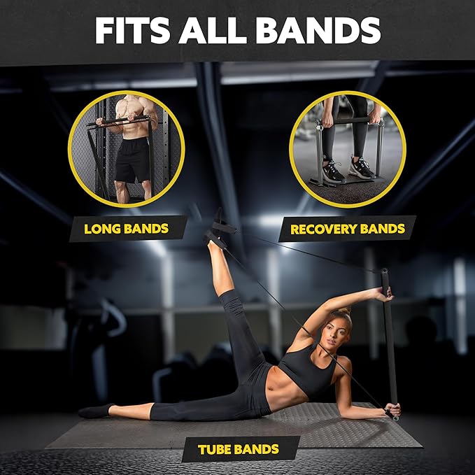 Portable Resistance Band Bar - Steel Resistance Bar 38" to 26"