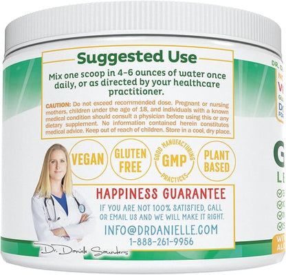 Doctor Danielle Gut Assist - Leaky Gut Repair Supplement Powder - Glutamine, Arabinogalactan, Licorice Root - Supports IBS, Heartburn, Bloating, Gas, Constipation, SIBO from