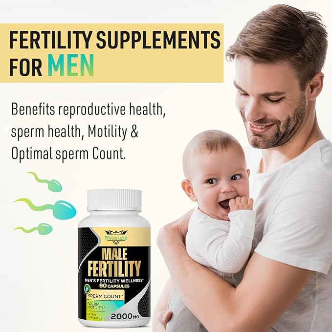 Fertility Supplements for Men, 2000MG Male Fertility Vitamin with Maca Root, Zin& Folate for Conception -360 Capsules