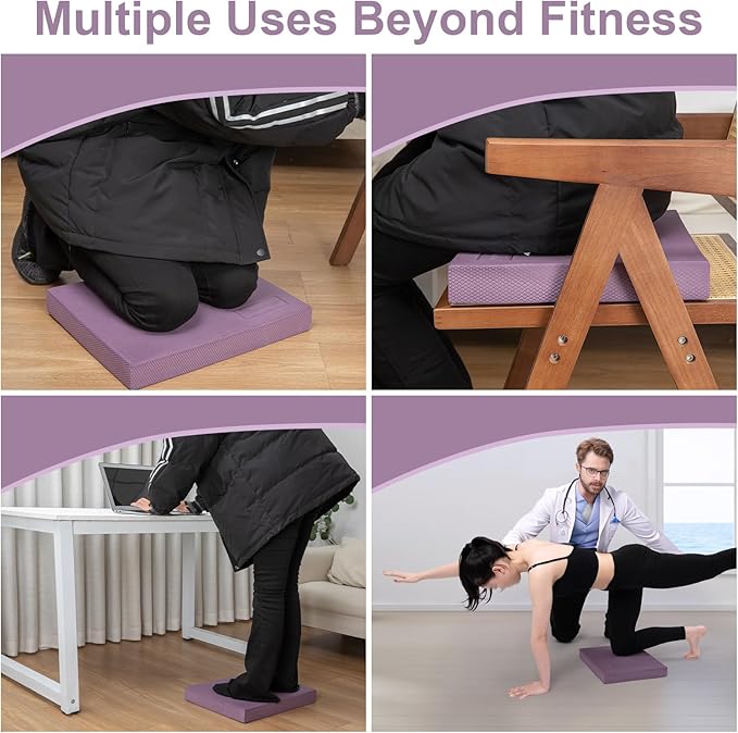 StrongTek Professional Foam Exercise Balance Pad - 15.8" 13" x 2", High-Density