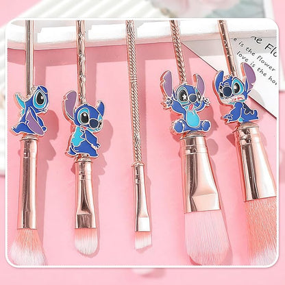 Stitch Travel Makeup Bag Large Capacity Cosmetic Bags Cartoon PU Small Skin Care Bags for Girls Women Mirror Makeup Brush
