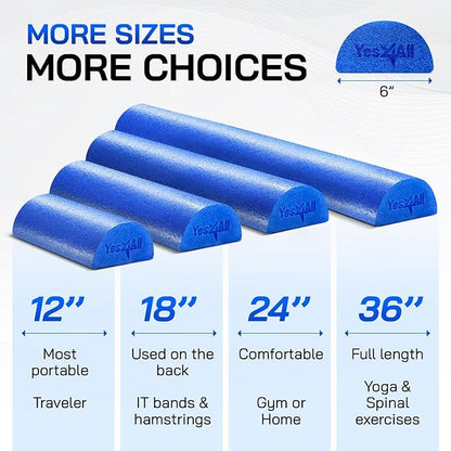 Yes4All Soft-Density Half PE 12/18/ 24/36 inch Foam
