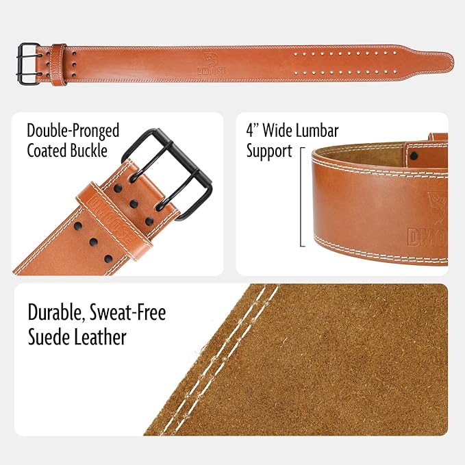 DMoose Fitness Weight Lifting Belt for Men and 5mm Thick